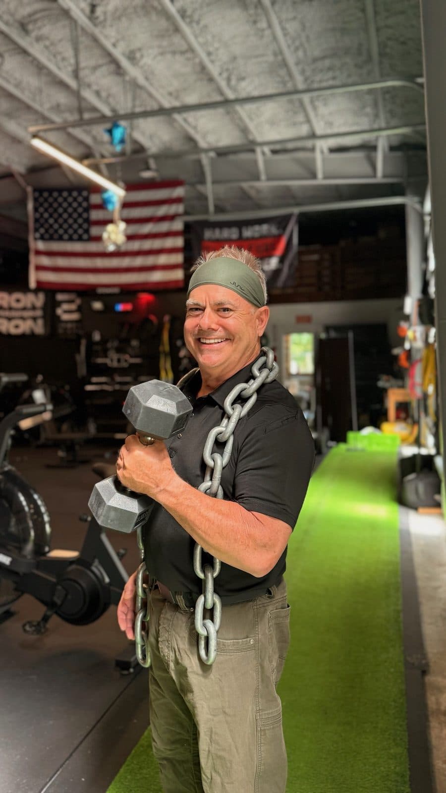 Jim, founder of My Performance Path, on the Shred Shed floor