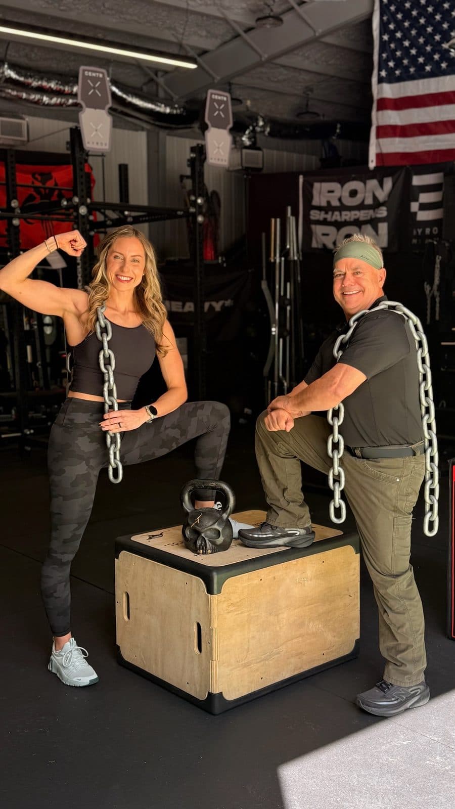 Coaches Lara and Jim at the Shred Shed